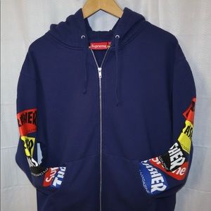 Supreme Thrasher Multi logo zipped hoodie